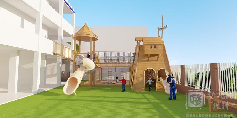 深圳市坪山区中兴幼儿园_户外大型玩具安装