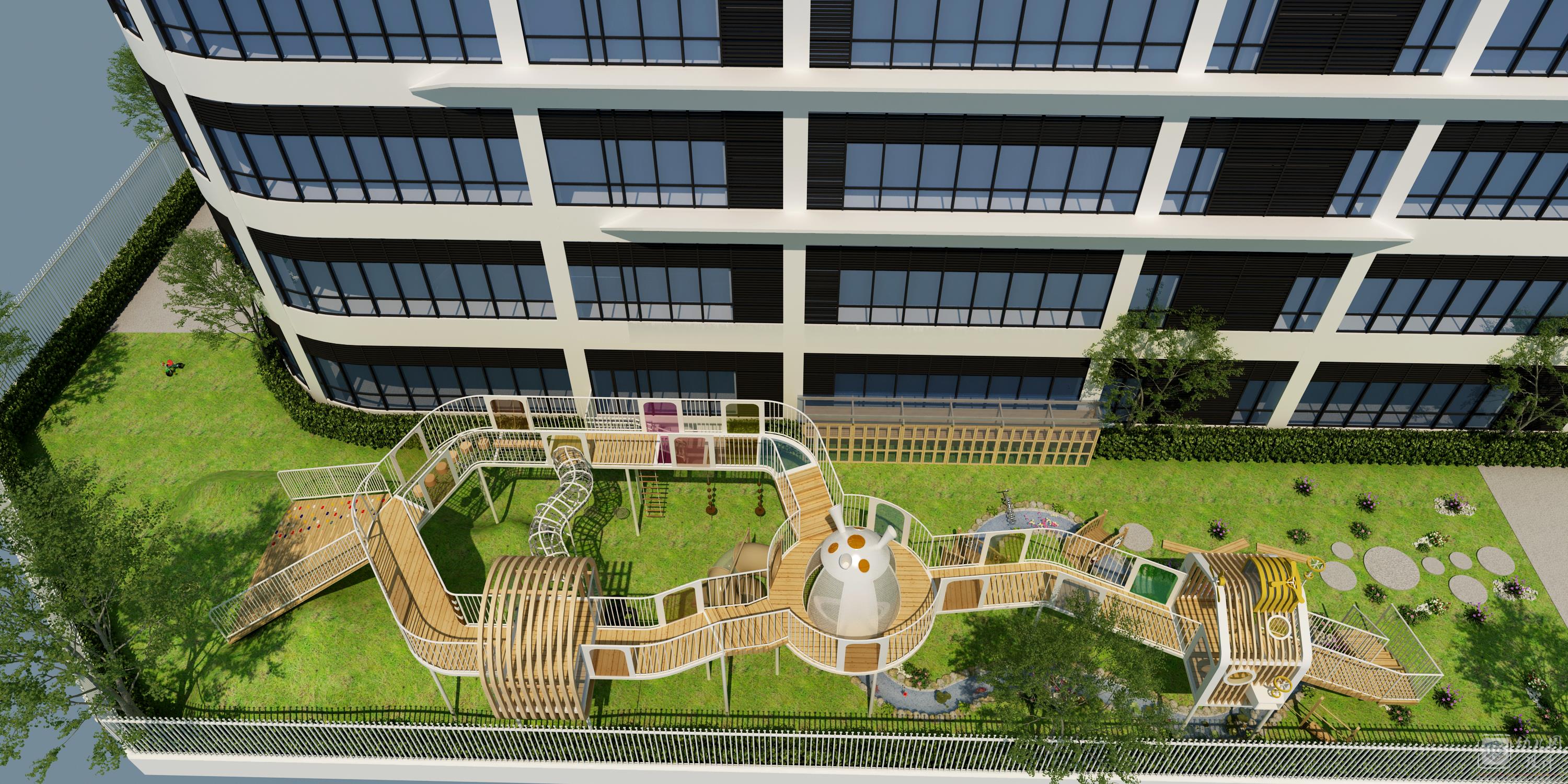 深圳市龙岗区臻城幼儿园(户外玩具效果图)